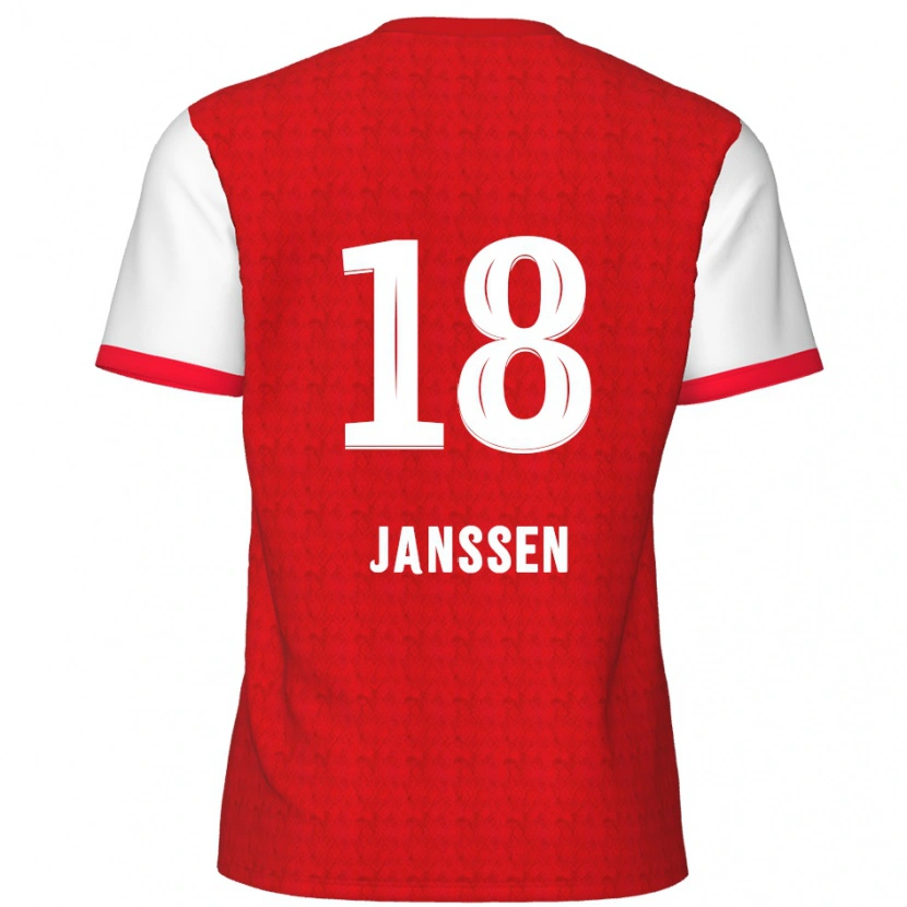 Danxen Barn Vincent Janssen #18 Rød Hvit Hjemmetrøye Drakt Trøye 2024/25 Skjorter T-Skjorte