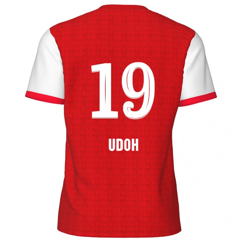 Danxen Barn Victor Udoh #19 Rød Hvit Hjemmetrøye Drakt Trøye 2024/25 Skjorter T-Skjorte