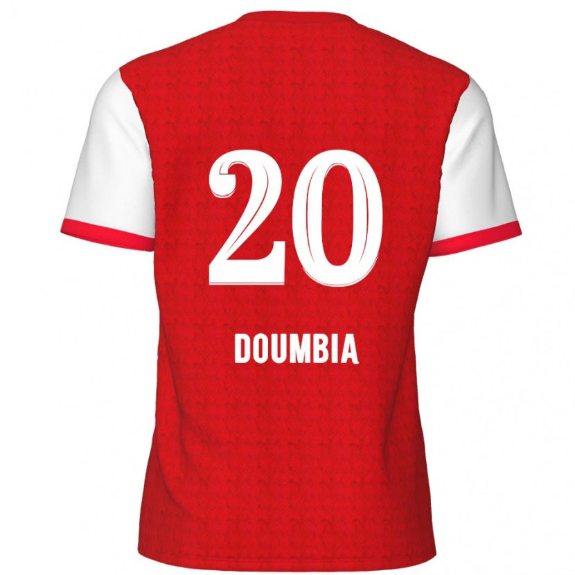 Danxen Barn Mahamadou Doumbia #20 Rød Hvit Hjemmetrøye Drakt Trøye 2024/25 Skjorter T-Skjorte