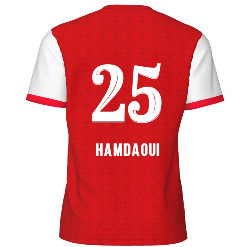 Danxen Barn Youssef Hamdaoui #25 Rød Hvit Hjemmetrøye Drakt Trøye 2024/25 Skjorter T-Skjorte
