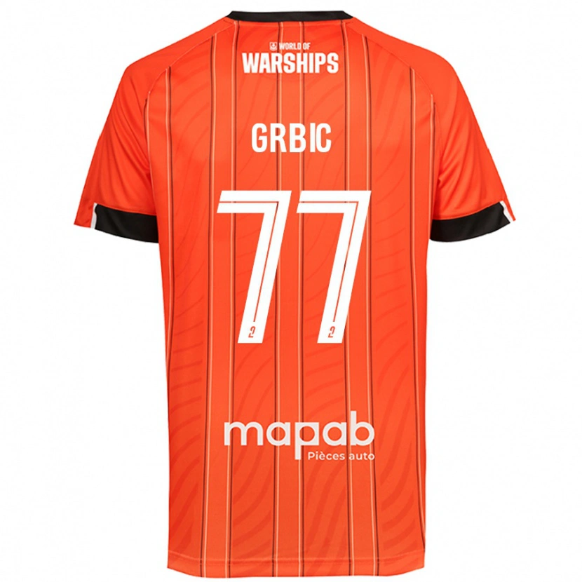 Danxen Barn Adrian Grbic #77 Oransje Hjemmetrøye Drakt Trøye 2024/25 Skjorter T-Skjorte