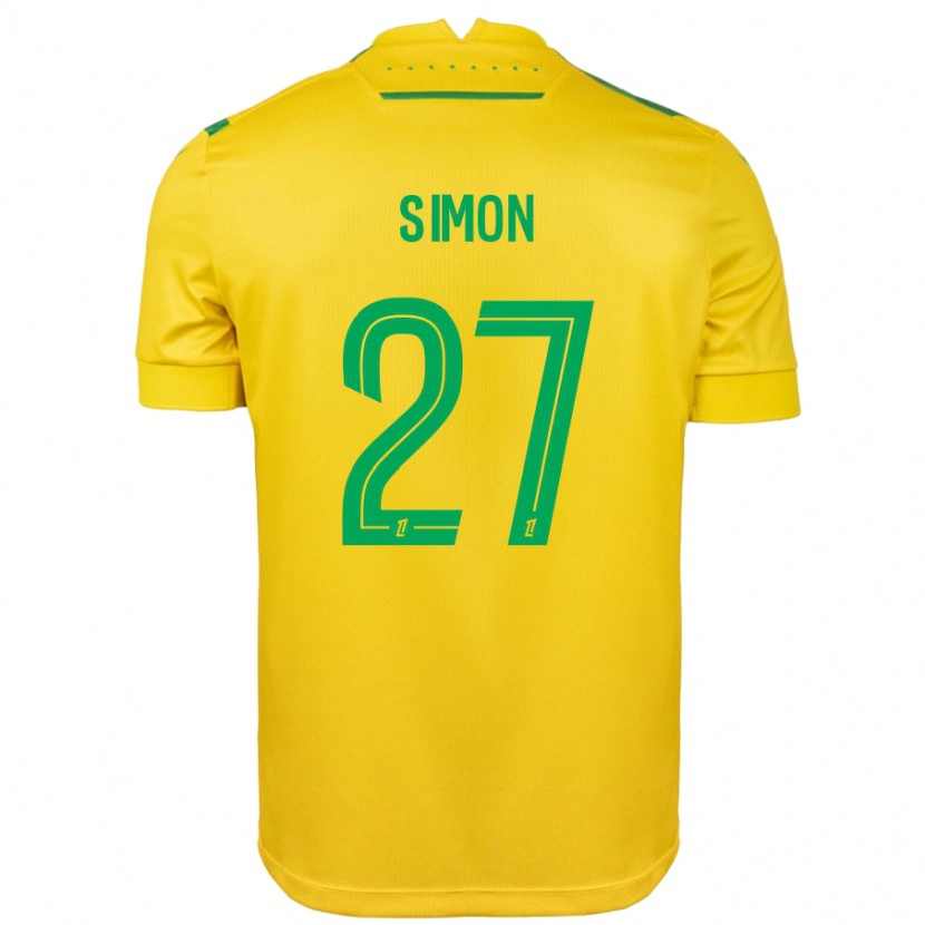 Danxen Barn Moses Simon #27 Gul Grønn Hjemmetrøye Drakt Trøye 2024/25 Skjorter T-Skjorte