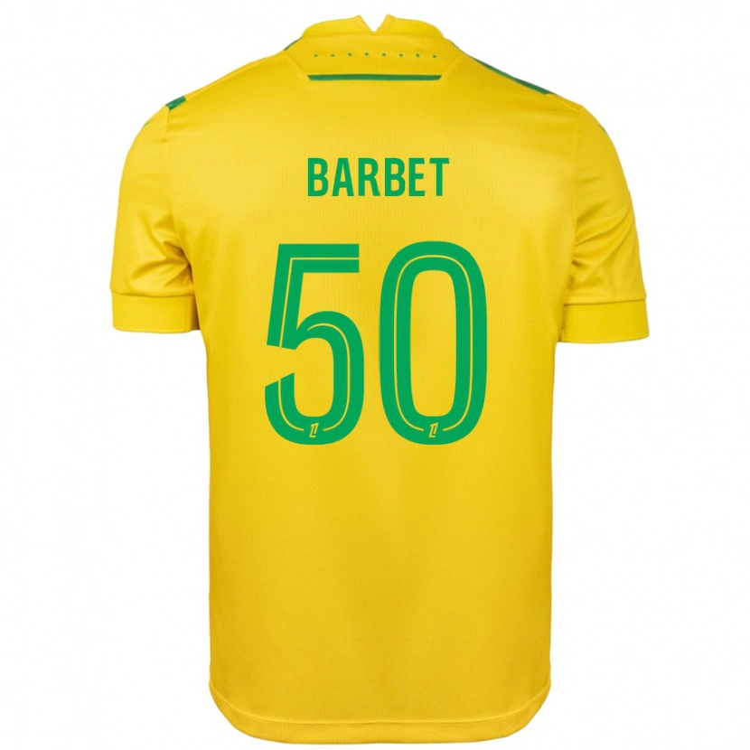 Danxen Barn Hugo Barbet #50 Gul Grønn Hjemmetrøye Drakt Trøye 2024/25 Skjorter T-Skjorte