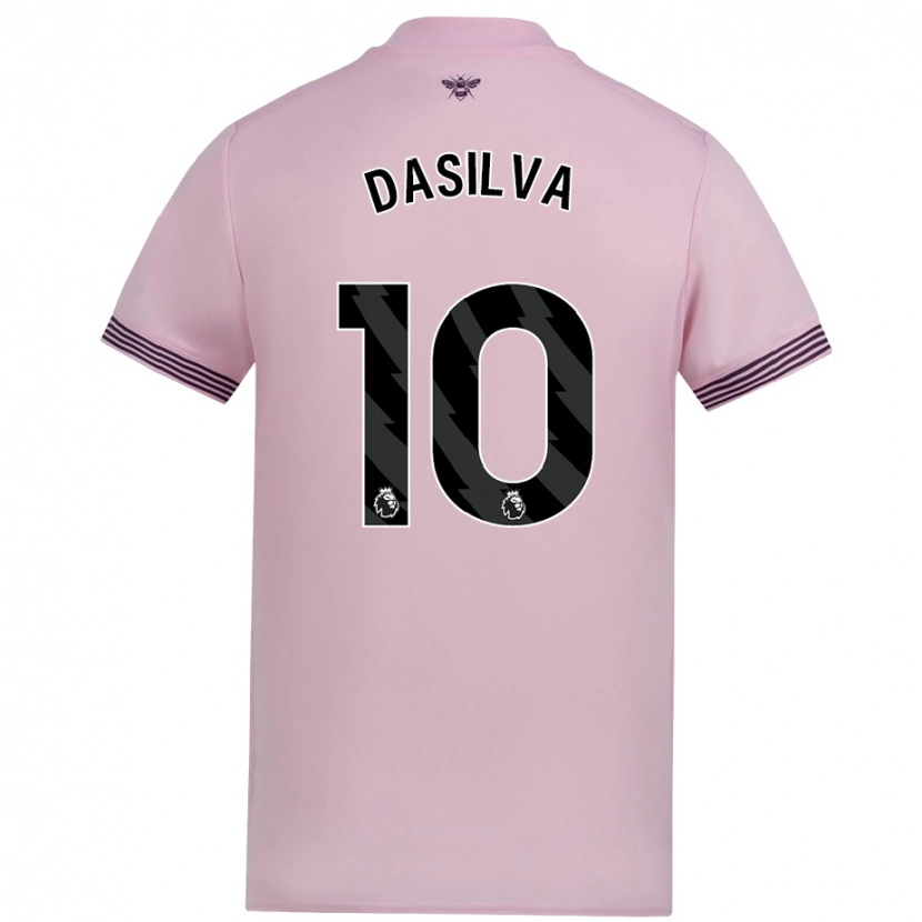 Danxen Barn Josh Dasilva #10 Rosa Bortetrøye Drakt Trøye 2024/25 Skjorter T-Skjorte