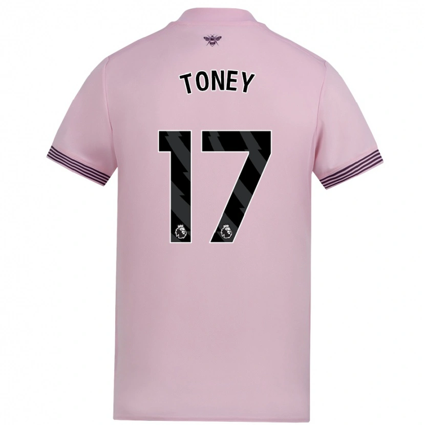 Danxen Barn Ivan Toney #17 Rosa Bortetrøye Drakt Trøye 2024/25 Skjorter T-Skjorte