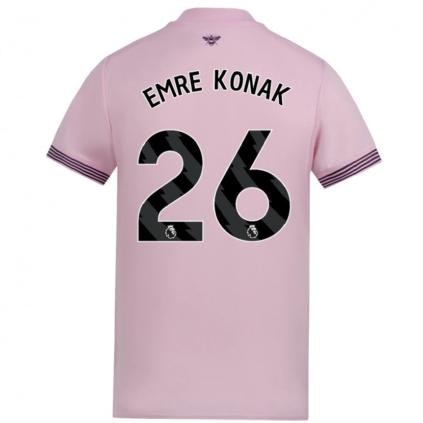 Danxen Barn Yunus Emre Konak #26 Rosa Bortetrøye Drakt Trøye 2024/25 Skjorter T-Skjorte