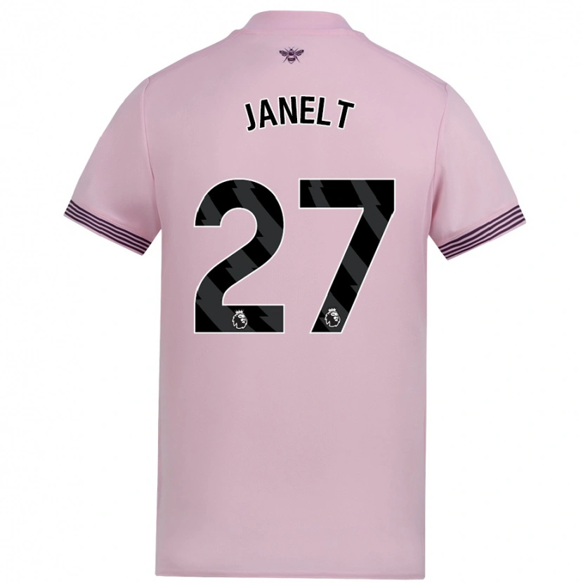 Danxen Barn Vitaly Janelt #27 Rosa Bortetrøye Drakt Trøye 2024/25 Skjorter T-Skjorte
