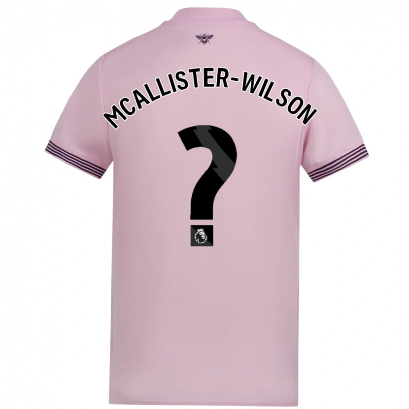 Danxen Barn Zack Mcallister-Wilson #0 Rosa Bortetrøye Drakt Trøye 2024/25 Skjorter T-Skjorte