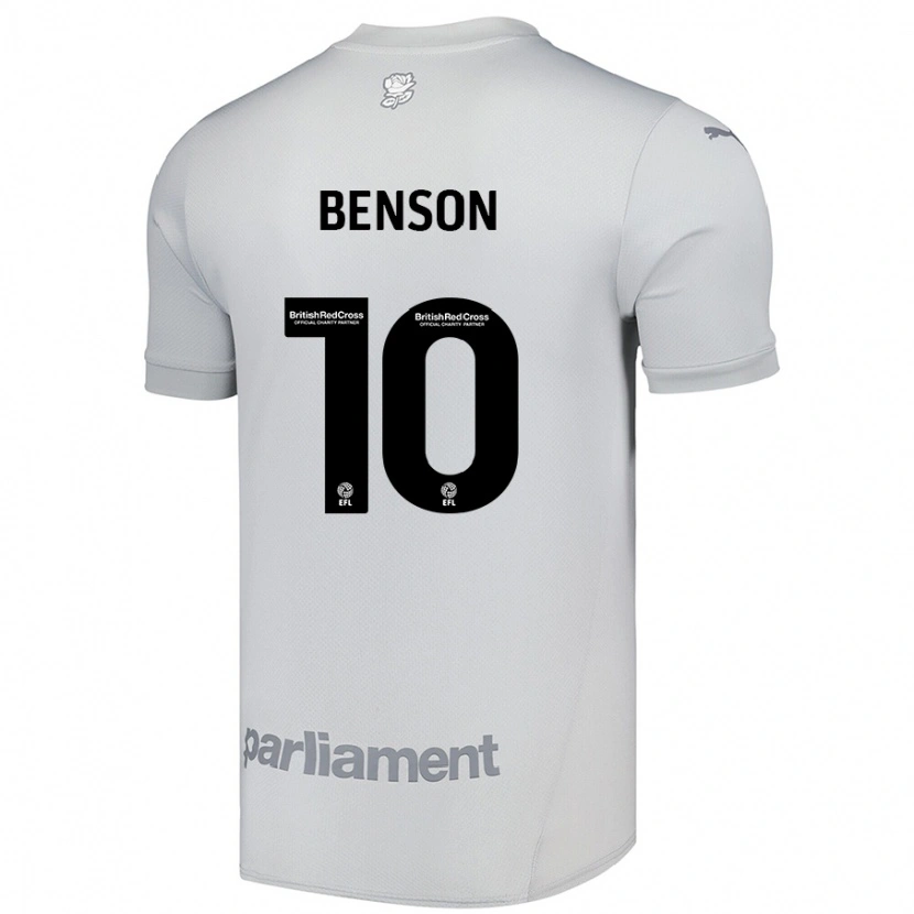 Danxen Barn Josh Benson #10 Sølvgrå Bortetrøye Drakt Trøye 2024/25 Skjorter T-Skjorte
