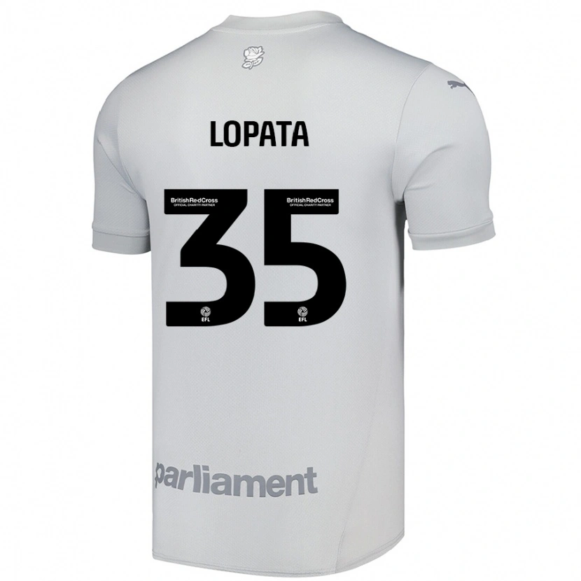 Danxen Barn Kacper Lopata #35 Sølvgrå Bortetrøye Drakt Trøye 2024/25 Skjorter T-Skjorte