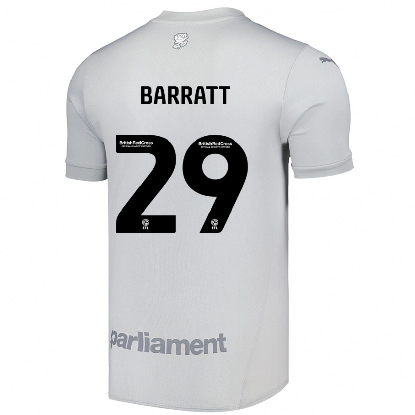 Danxen Barn Connor Barratt #29 Sølvgrå Bortetrøye Drakt Trøye 2024/25 Skjorter T-Skjorte