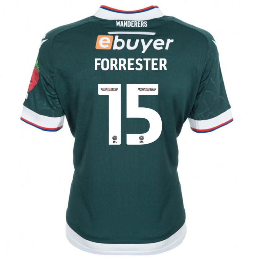 Danxen Barn Will Forrester #15 Mørk Grønn Bortetrøye Drakt Trøye 2024/25 Skjorter T-Skjorte