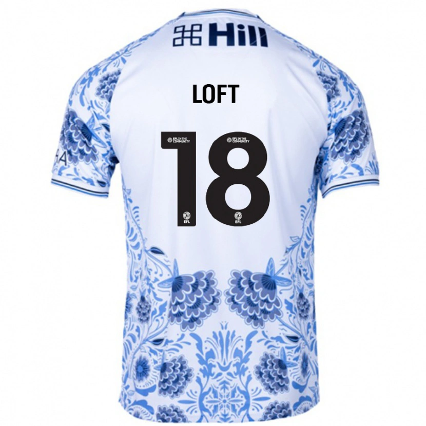 Danxen Barn Ryan Loft #18 Hvit Blå Bortetrøye Drakt Trøye 2024/25 Skjorter T-Skjorte