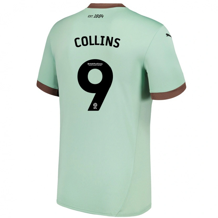 Danxen Barn James Collins #9 Blek Grønn Bortetrøye Drakt Trøye 2024/25 Skjorter T-Skjorte