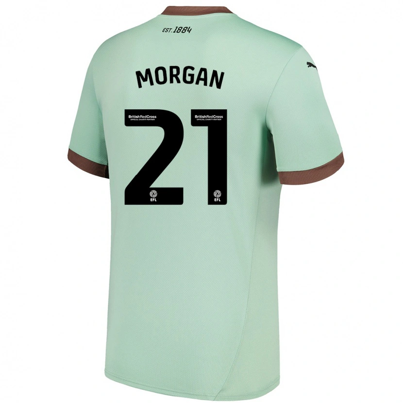 Danxen Barn Sarah Morgan #21 Blek Grønn Bortetrøye Drakt Trøye 2024/25 Skjorter T-Skjorte