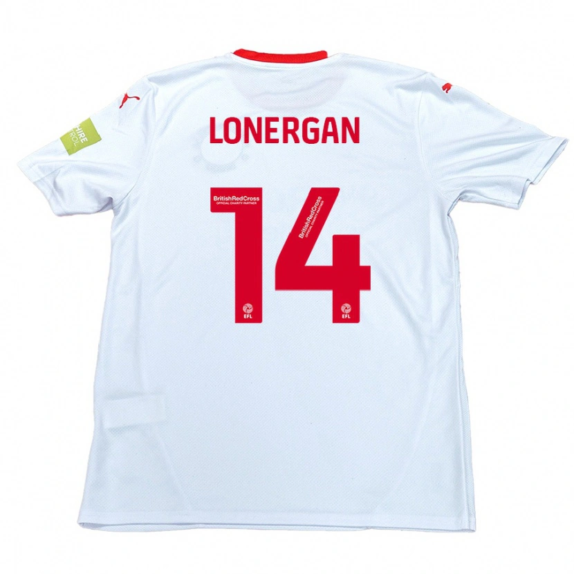 Danxen Barn Tommy Lonergan #14 Hvit Bortetrøye Drakt Trøye 2024/25 Skjorter T-Skjorte