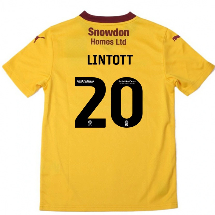 Danxen Barn Harvey Lintott #20 Oransje Burgund Bortetrøye Drakt Trøye 2024/25 Skjorter T-Skjorte