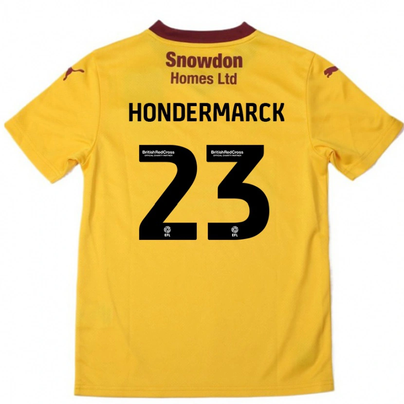 Danxen Barn William Hondermarck #23 Oransje Burgund Bortetrøye Drakt Trøye 2024/25 Skjorter T-Skjorte