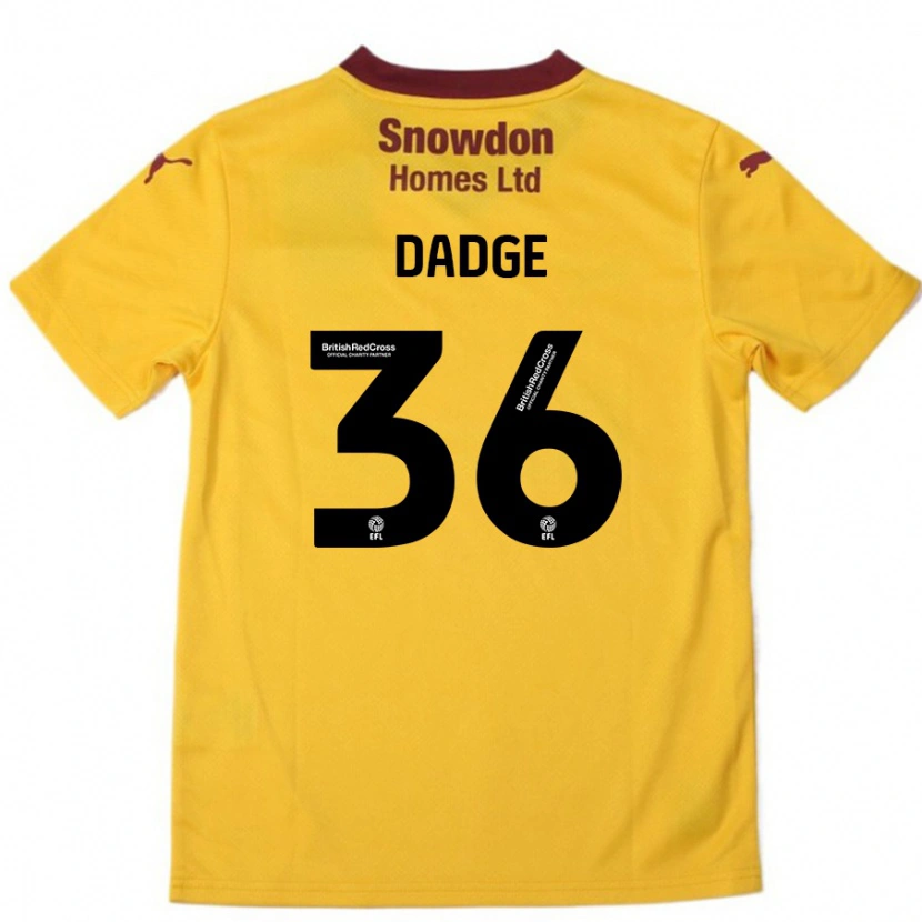 Danxen Barn James Dadge #36 Oransje Burgund Bortetrøye Drakt Trøye 2024/25 Skjorter T-Skjorte