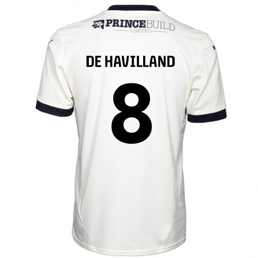 Danxen Barn Ryan De Havilland #8 Off White Svart Bortetrøye Drakt Trøye 2024/25 Skjorter T-Skjorte