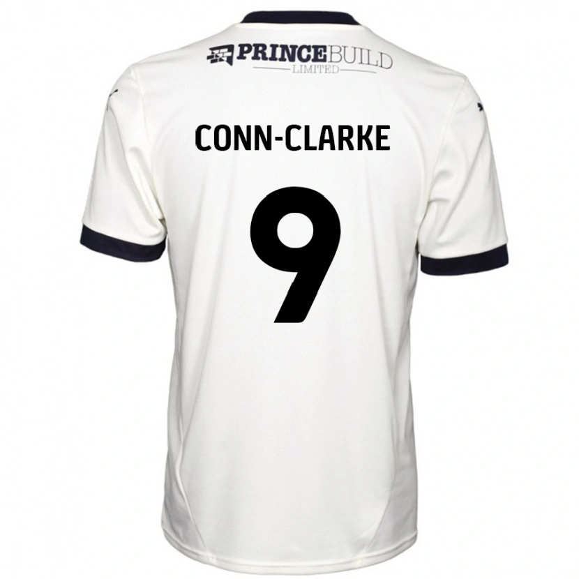 Danxen Barn Chris Conn-Clarke #9 Off White Svart Bortetrøye Drakt Trøye 2024/25 Skjorter T-Skjorte