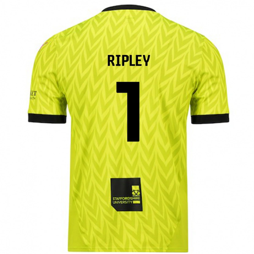 Danxen Barn Connor Ripley #1 Fluorescerende Grønn Bortetrøye Drakt Trøye 2024/25 Skjorter T-Skjorte