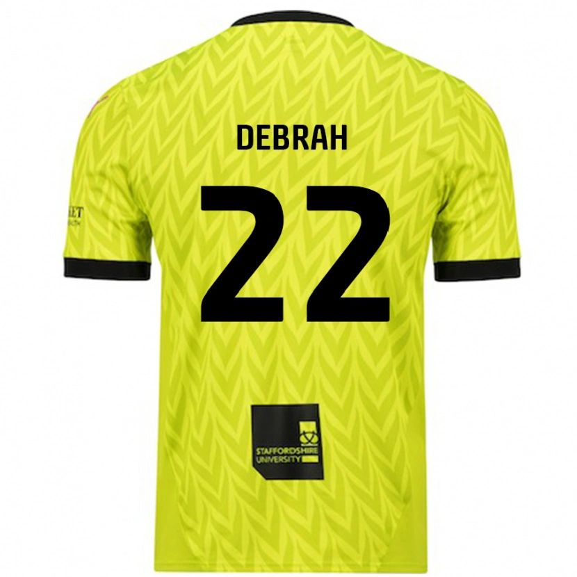 Danxen Barn Jesse Debrah #22 Fluorescerende Grønn Bortetrøye Drakt Trøye 2024/25 Skjorter T-Skjorte