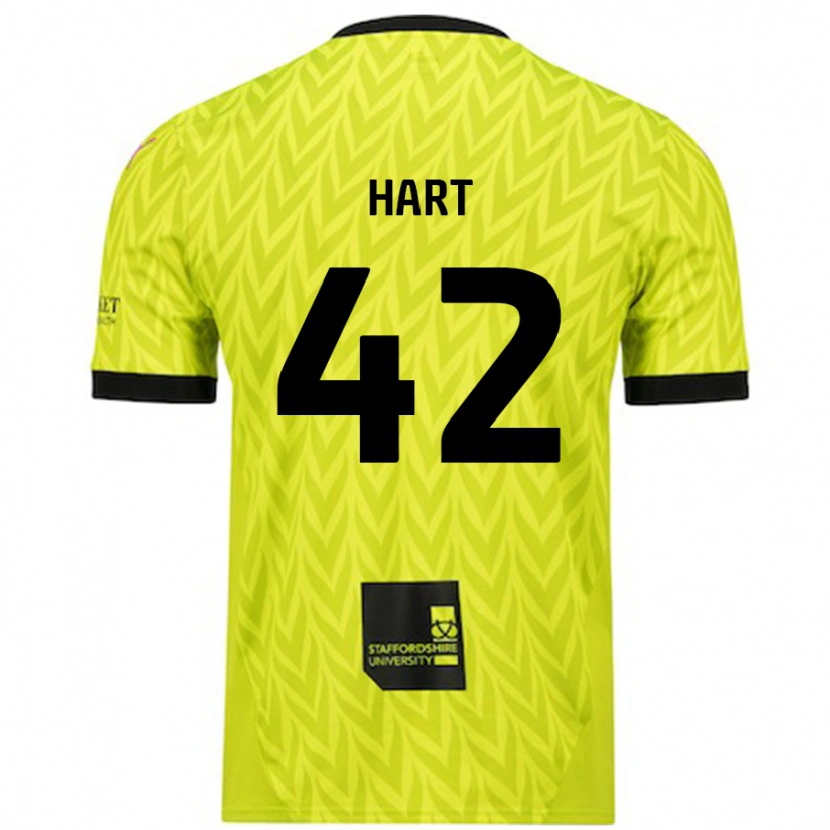 Danxen Barn Sam Hart #42 Fluorescerende Grønn Bortetrøye Drakt Trøye 2024/25 Skjorter T-Skjorte