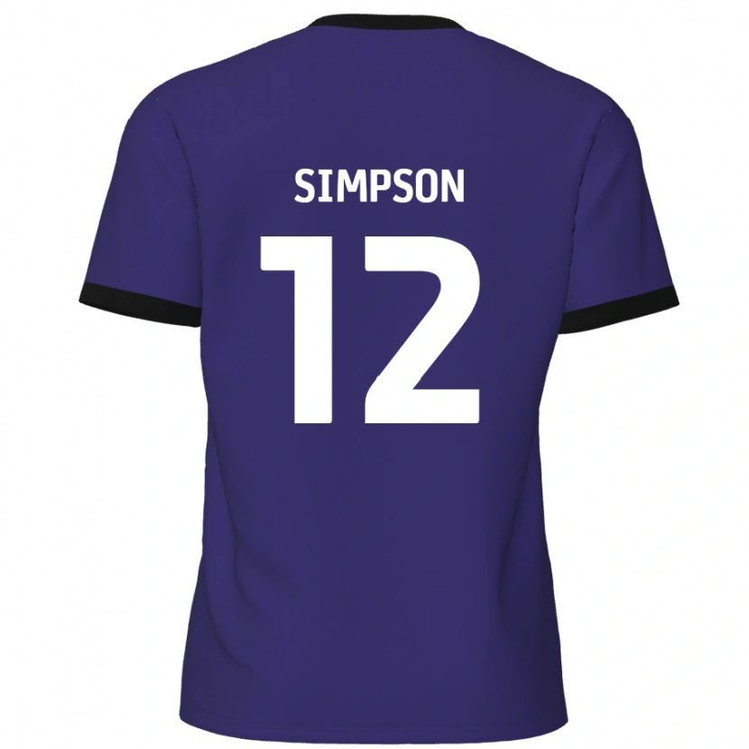 Danxen Barn Tyreece Simpson #12 Lilla Bortetrøye Drakt Trøye 2024/25 Skjorter T-Skjorte