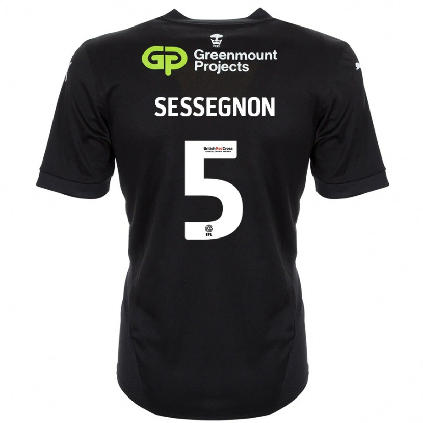 Danxen Barn Steven Sessegnon #5 Svart Bortetrøye Drakt Trøye 2024/25 Skjorter T-Skjorte