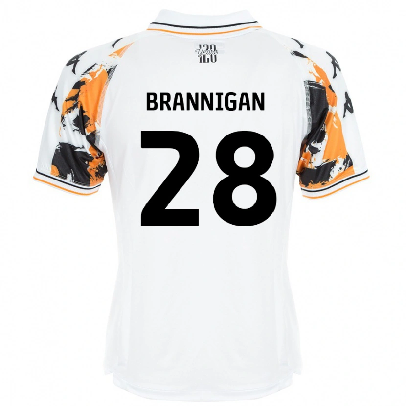 Danxen Barn Aoife Brannigan #28 Hvit Bortetrøye Drakt Trøye 2024/25 Skjorter T-Skjorte