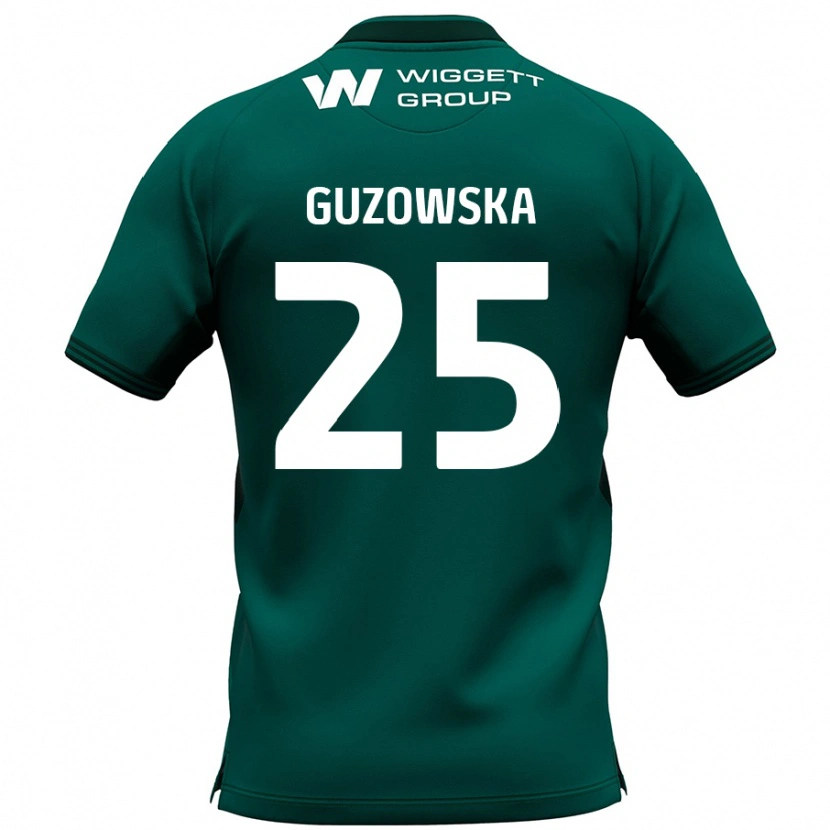 Danxen Barn Sara Guzowska #25 Grønn Bortetrøye Drakt Trøye 2024/25 Skjorter T-Skjorte