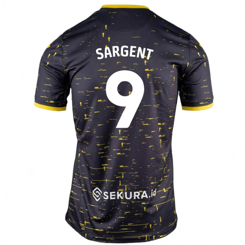 Danxen Barn Josh Sargent #9 Svart Gul Bortetrøye Drakt Trøye 2024/25 Skjorter T-Skjorte
