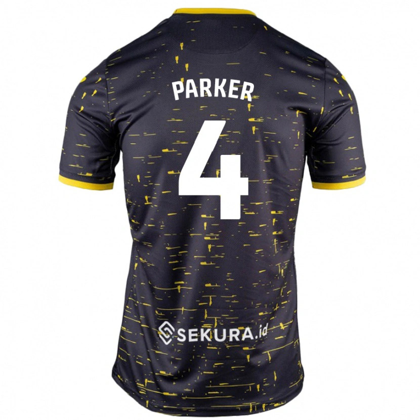 Danxen Barn Alice Parker #4 Svart Gul Bortetrøye Drakt Trøye 2024/25 Skjorter T-Skjorte