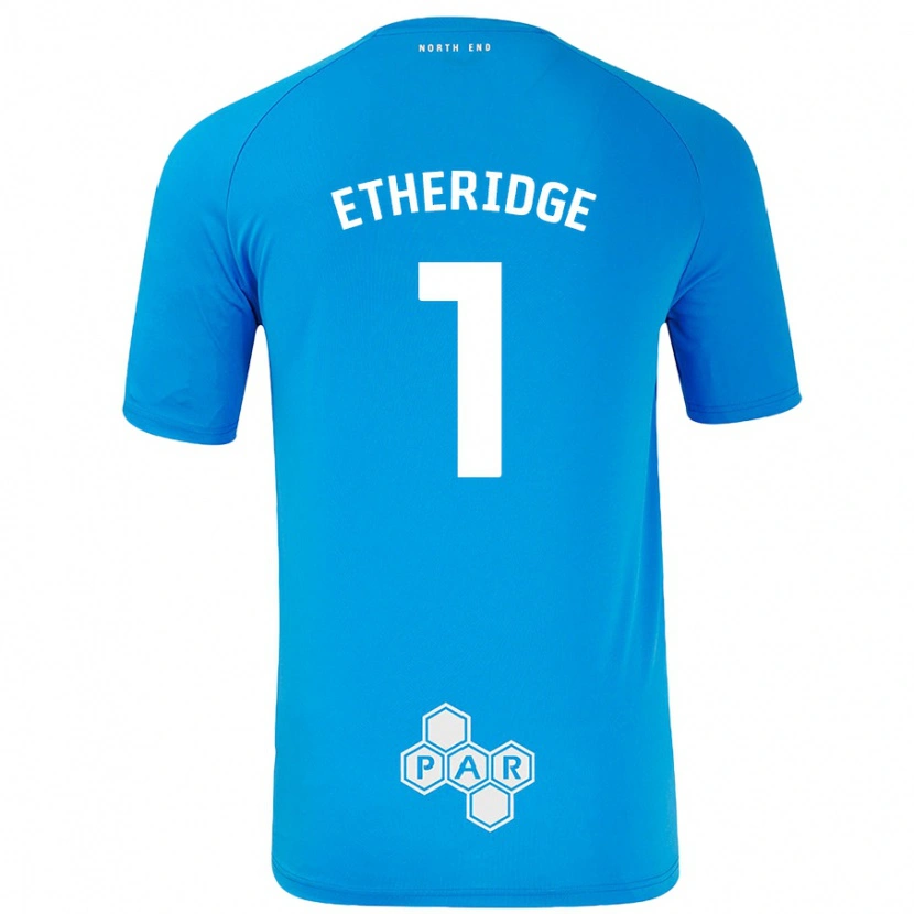 Danxen Barn Ellie Etheridge #1 Himmelblå Bortetrøye Drakt Trøye 2024/25 Skjorter T-Skjorte