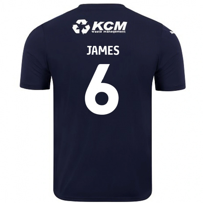 Danxen Barn Reece James #6 Marineblå Bortetrøye Drakt Trøye 2024/25 Skjorter T-Skjorte