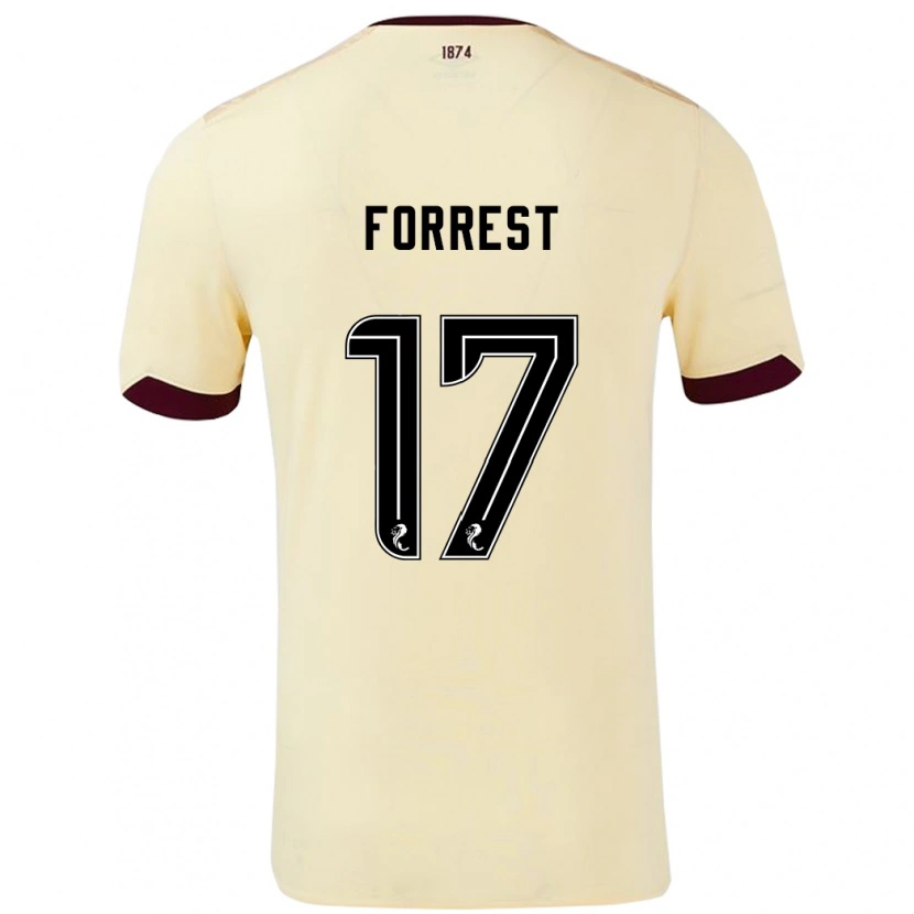 Danxen Barn Alan Forrest #17 Krem Burgund Bortetrøye Drakt Trøye 2024/25 Skjorter T-Skjorte