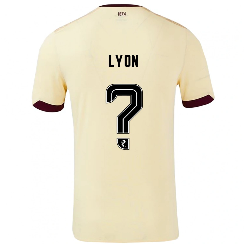 Danxen Barn Jack Lyon #0 Krem Burgund Bortetrøye Drakt Trøye 2024/25 Skjorter T-Skjorte