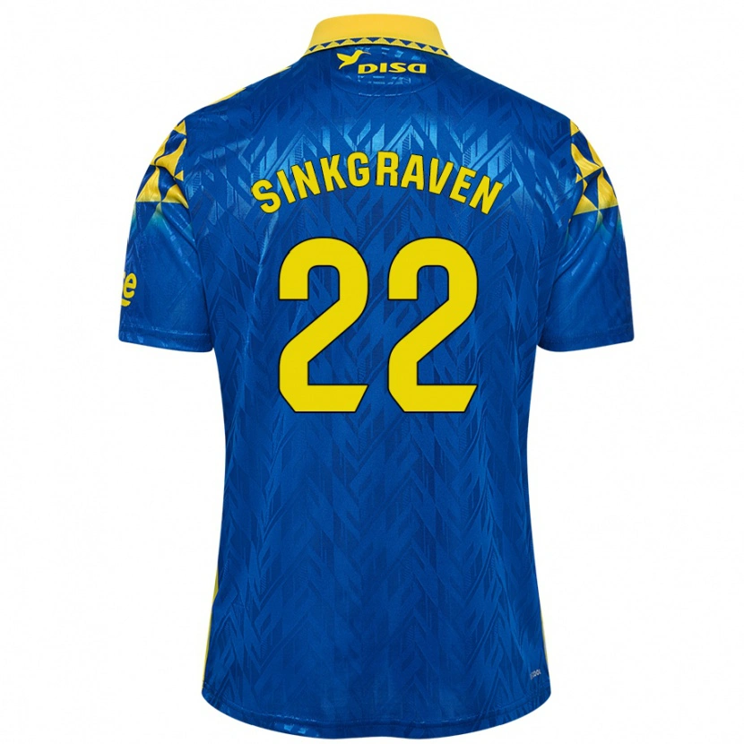 Danxen Barn Daley Sinkgraven #22 Blå Gul Bortetrøye Drakt Trøye 2024/25 Skjorter T-Skjorte