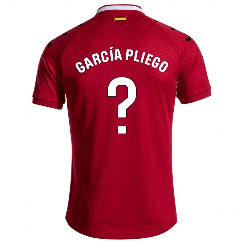 Danxen Barn Hugo García Pliego #0 Mørk Rød Bortetrøye Drakt Trøye 2024/25 Skjorter T-Skjorte