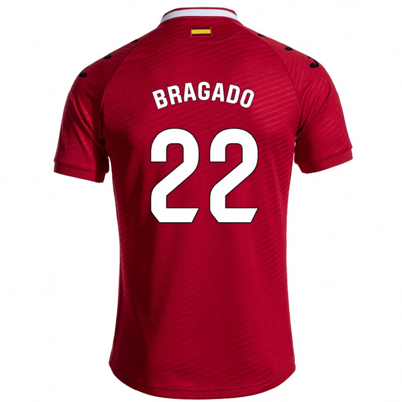 Danxen Barn Alonso Bragado #22 Mørk Rød Bortetrøye Drakt Trøye 2024/25 Skjorter T-Skjorte