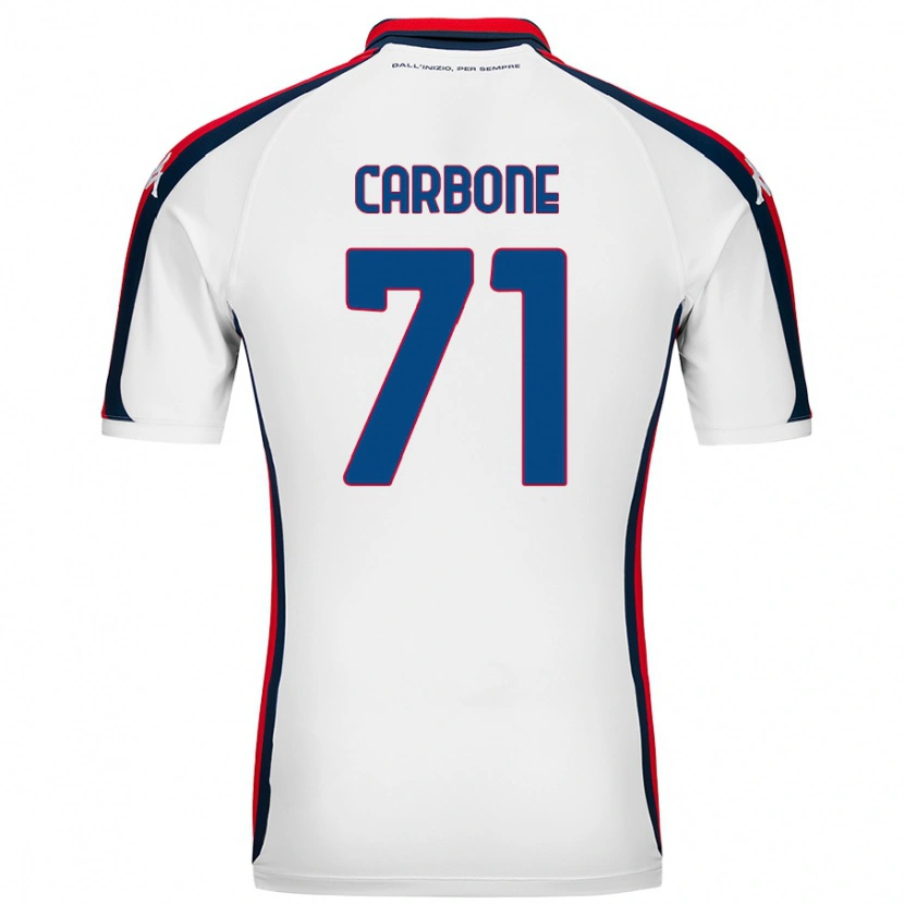 Danxen Barn Filippo Carbone #71 Hvit Bortetrøye Drakt Trøye 2024/25 Skjorter T-Skjorte