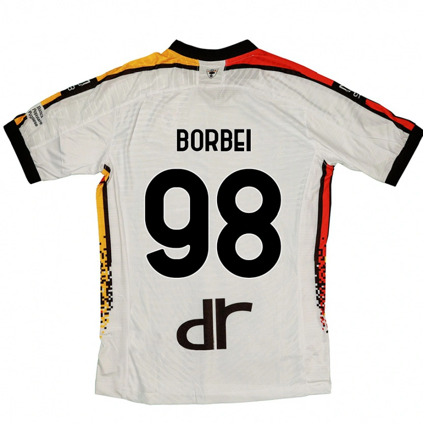 Danxen Barn Alexandru Borbei #98 Hvit Svart Bortetrøye Drakt Trøye 2024/25 Skjorter T-Skjorte