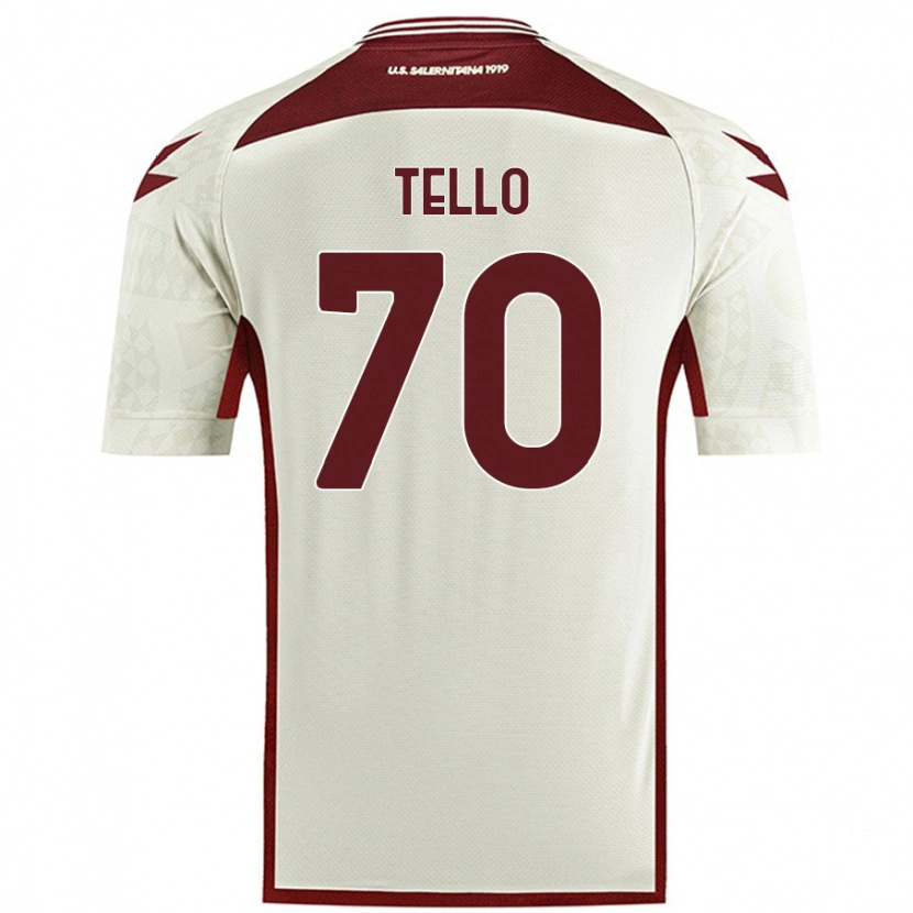 Danxen Barn Andrés Tello #70 Kremfarge Bortetrøye Drakt Trøye 2024/25 Skjorter T-Skjorte