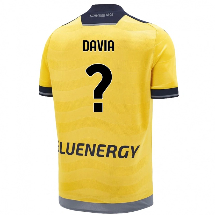 Danxen Barn Emiliano Davia #0 Gyllen Bortetrøye Drakt Trøye 2024/25 Skjorter T-Skjorte