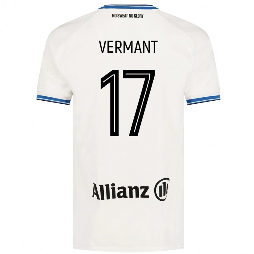 Danxen Barn Romeo Vermant #17 Hvit Bortetrøye Drakt Trøye 2024/25 Skjorter T-Skjorte