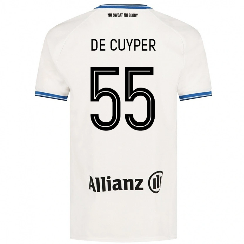 Danxen Barn Maxim De Cuyper #55 Hvit Bortetrøye Drakt Trøye 2024/25 Skjorter T-Skjorte