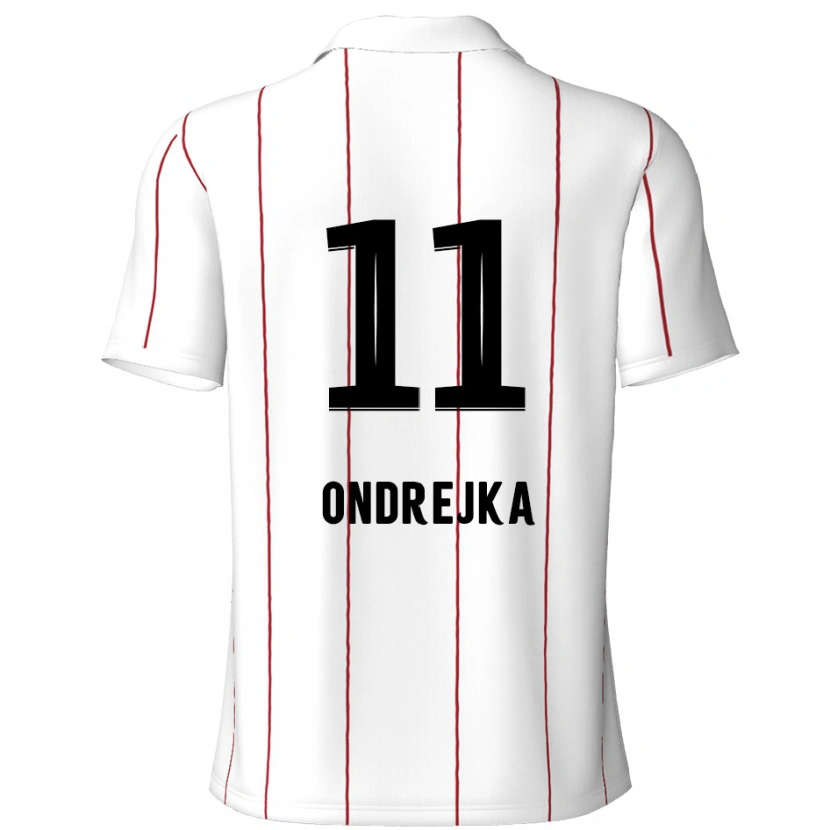 Danxen Barn Jacob Ondrejka #11 Hvit Svart Bortetrøye Drakt Trøye 2024/25 Skjorter T-Skjorte