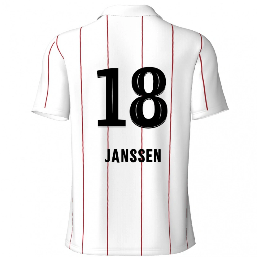 Danxen Barn Vincent Janssen #18 Hvit Svart Bortetrøye Drakt Trøye 2024/25 Skjorter T-Skjorte