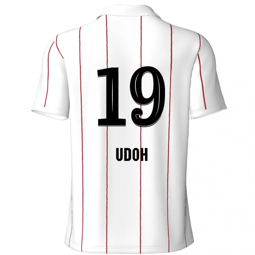 Danxen Barn Victor Udoh #19 Hvit Svart Bortetrøye Drakt Trøye 2024/25 Skjorter T-Skjorte